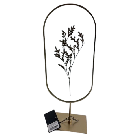 Dry flower decoration SKIR oval gold 12