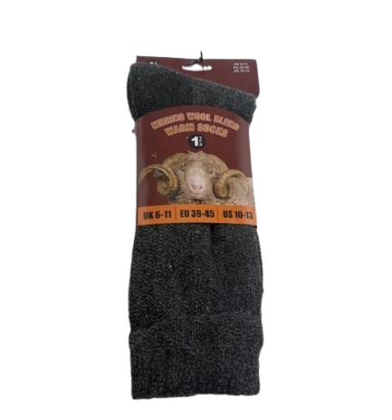 Merino Wool Blend Sock Charcoal