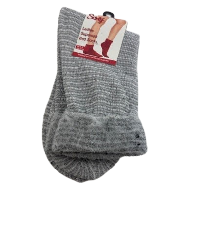 SOXY Brush Bed Socks Grey 37-39