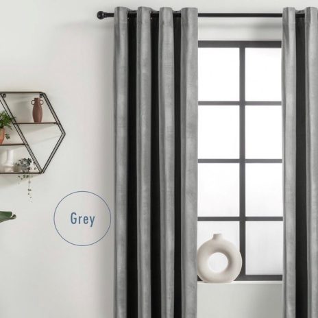 Fluwelen gordijn ringen grey 150x250
