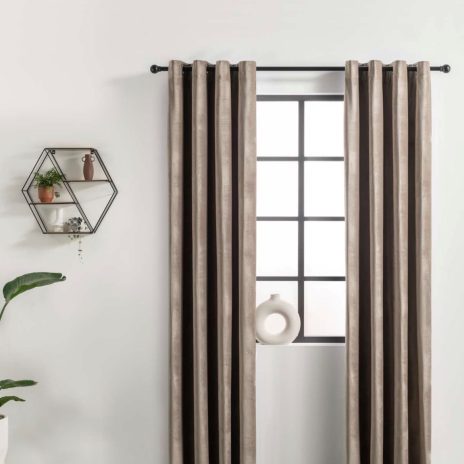 Fluwelen gordijn ringen light taupe 150x250