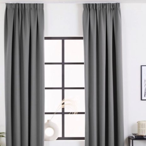 Gordijnen met haken Silver Grey 150 x 250