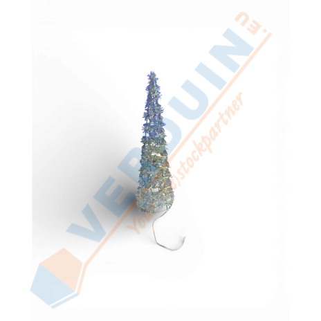Tinsel cone met led 45cm div.klr