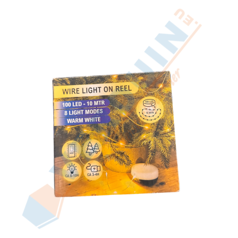Wire light on reel
